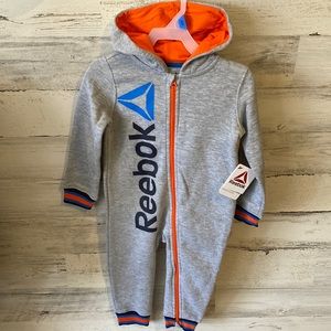 Baby Rebook Hooded Romper Size 24 Months NEW